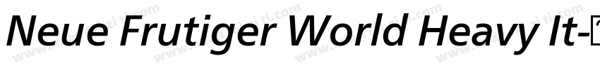 Neue Frutiger World Heavy It字体转换